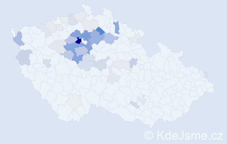 Příjmení: 'Kejmarová', počet výskytů 191 v celé ČR