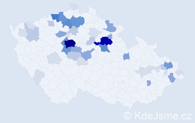 Příjmení: 'Papík', počet výskytů 144 v celé ČR