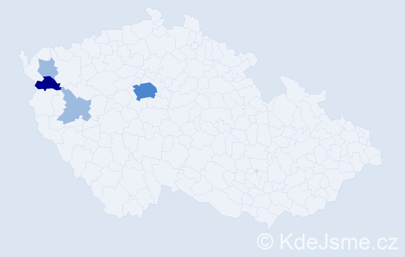 Příjmení: 'Cuchal', počet výskytů 10 v celé ČR