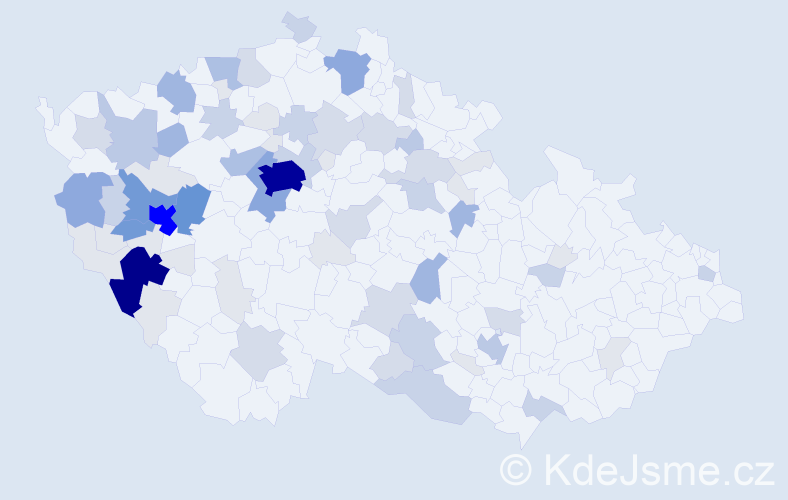 Příjmení: 'Kanta', počet výskytů 280 v celé ČR