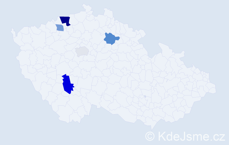 Příjmení: 'Voth', počet výskytů 9 v celé ČR