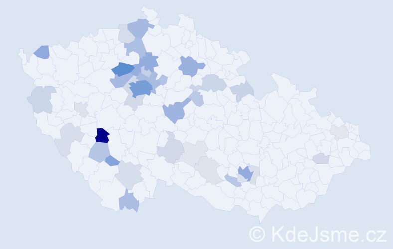 Příjmení: 'Kostyuk', počet výskytů 155 v celé ČR