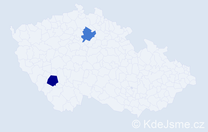 Příjmení: 'Krushevska', počet výskytů 2 v celé ČR