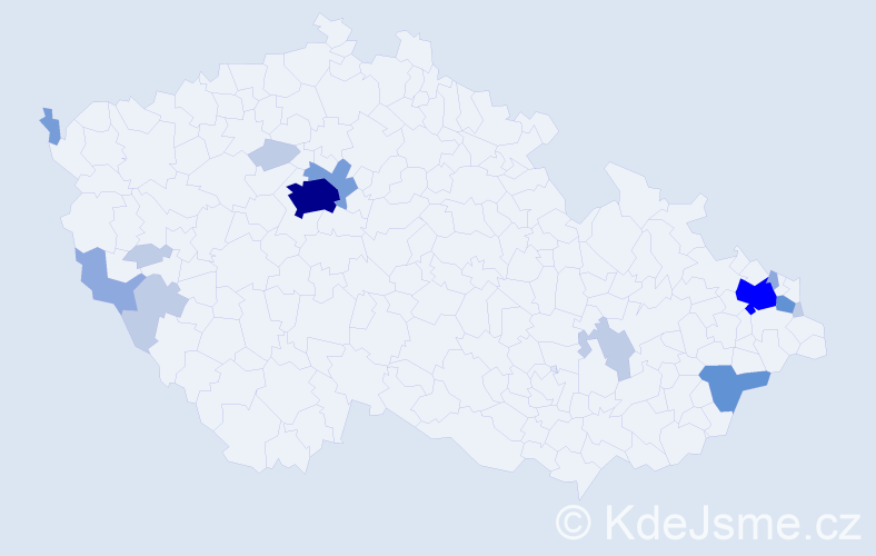 Příjmení: 'Hrdlicová', počet výskytů 41 v celé ČR