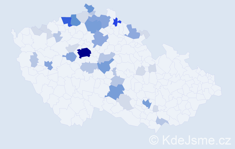 Příjmení: 'Plešinger', počet výskytů 116 v celé ČR