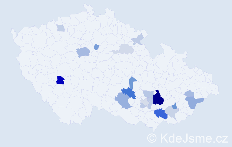 Příjmení: 'Grec', počet výskytů 51 v celé ČR