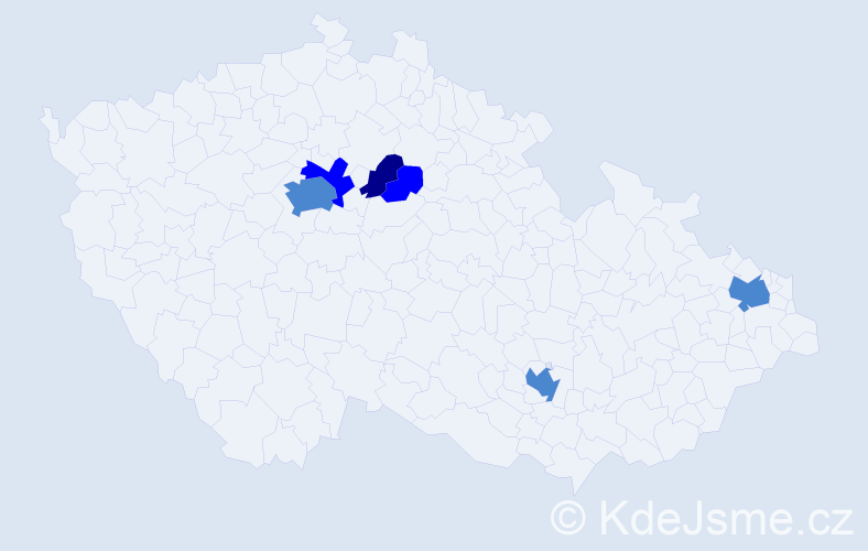 Příjmení: 'Lylová', počet výskytů 10 v celé ČR