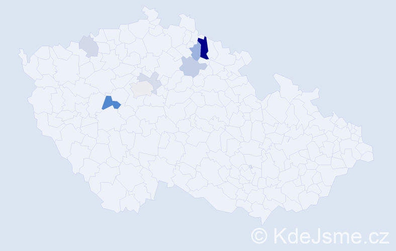 Příjmení: 'Márynková', počet výskytů 14 v celé ČR