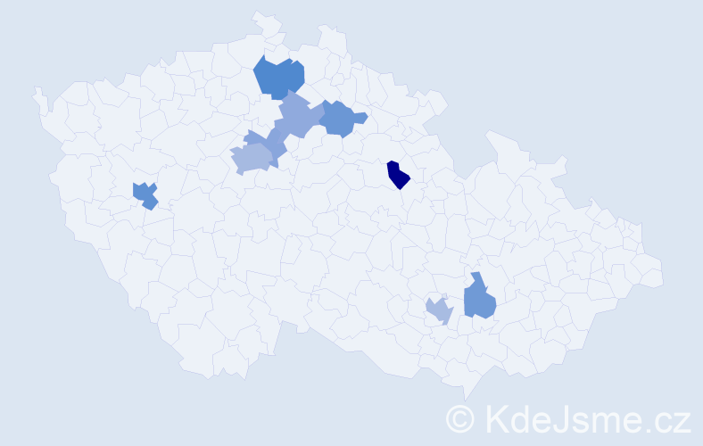 Příjmení: 'Tarasyuk', počet výskytů 18 v celé ČR