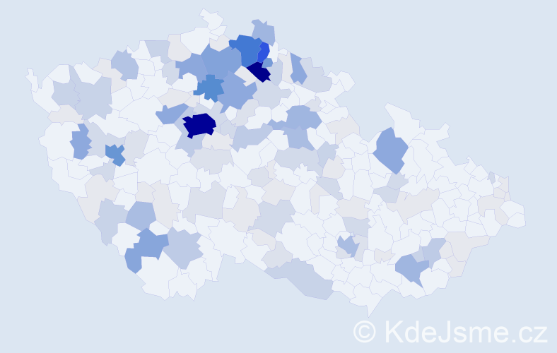Příjmení: 'Bursová', počet výskytů 475 v celé ČR