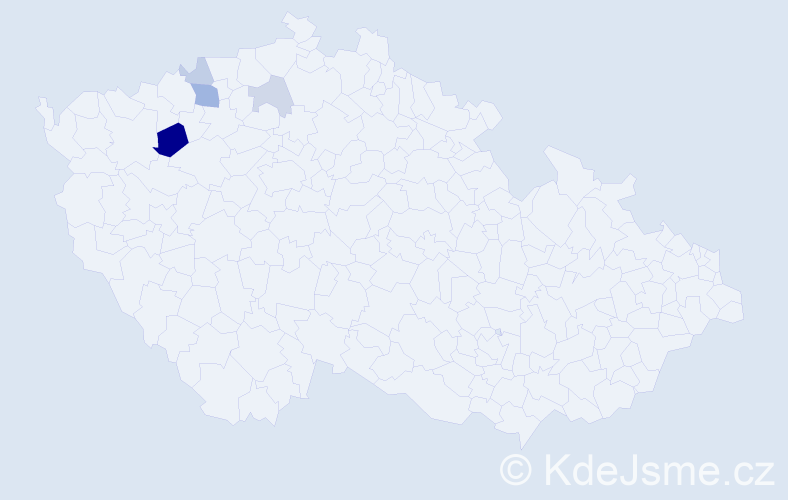 Příjmení: 'Soldátková', počet výskytů 9 v celé ČR