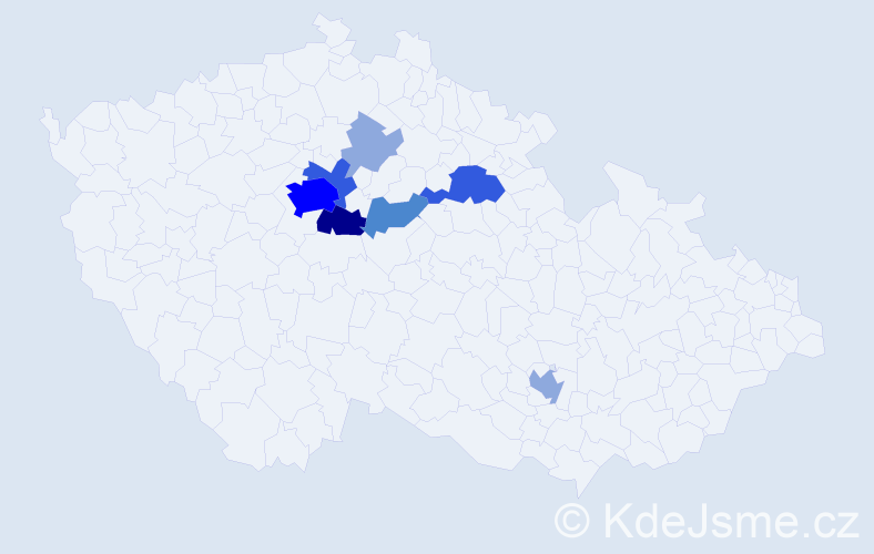 Příjmení: 'Selixová', počet výskytů 19 v celé ČR
