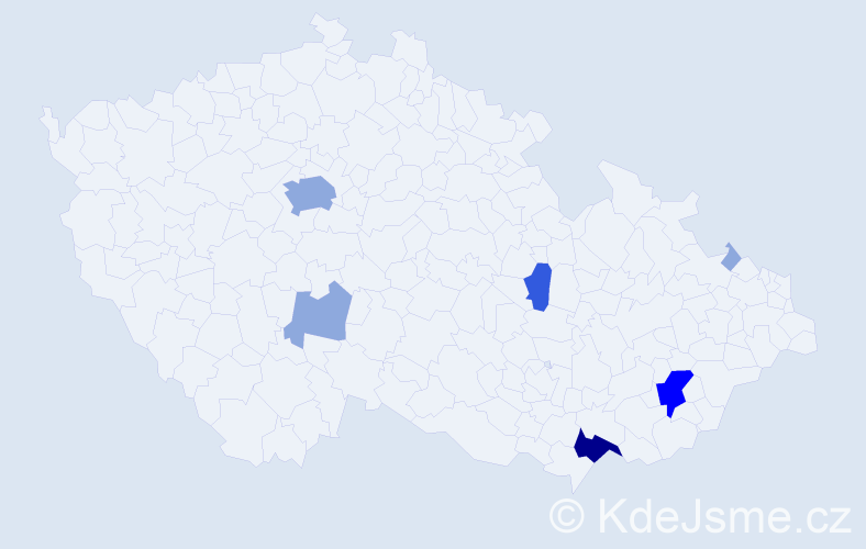Příjmení: 'Barinková', počet výskytů 15 v celé ČR