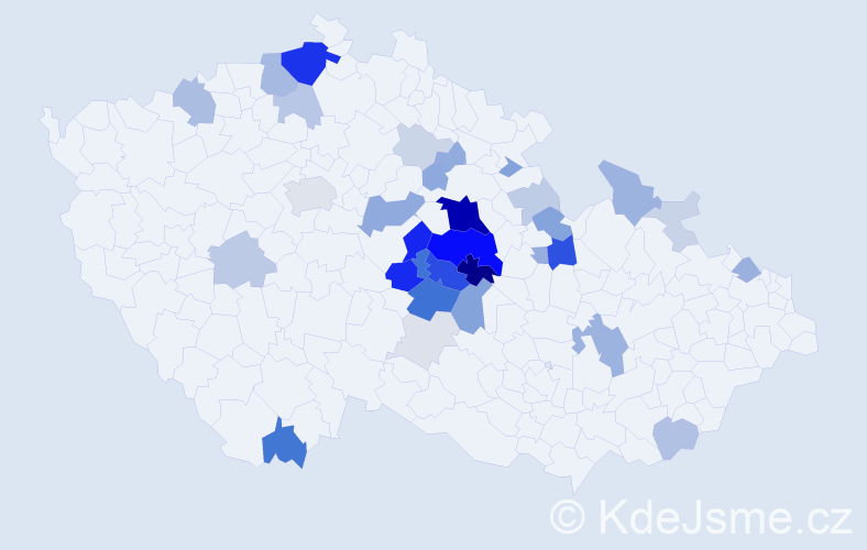 Příjmení: 'Korejtková', počet výskytů 134 v celé ČR