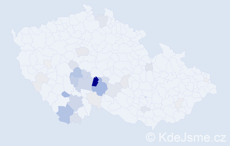 Příjmení: 'Kozojedová', počet výskytů 83 v celé ČR