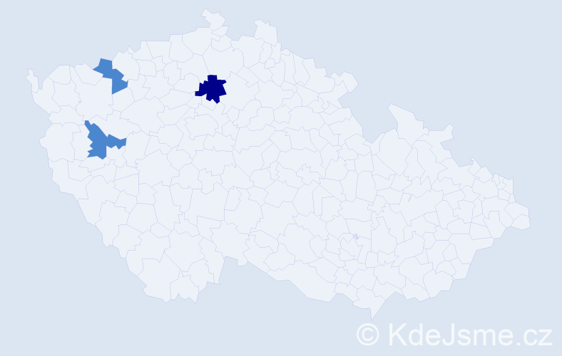 Příjmení: 'Prislupská', počet výskytů 5 v celé ČR