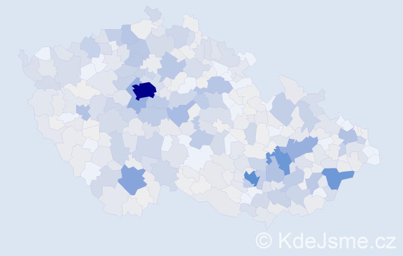 Příjmení: 'Kocourek', počet výskytů 2324 v celé ČR