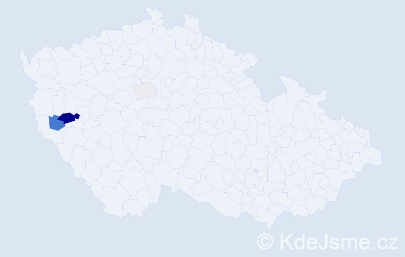 Příjmení: 'Geikl', počet výskytů 5 v celé ČR