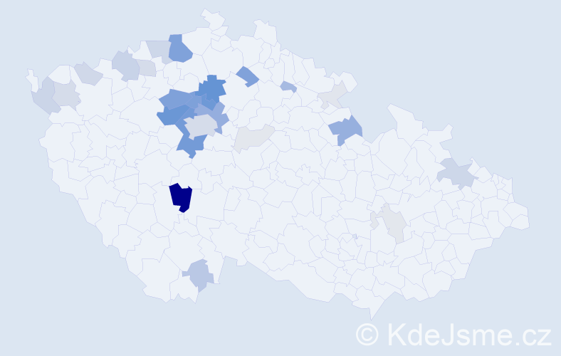 Příjmení: 'Himl', počet výskytů 125 v celé ČR