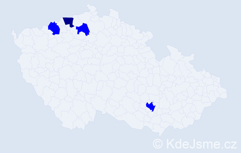 Příjmení: 'Nesvora', počet výskytů 5 v celé ČR