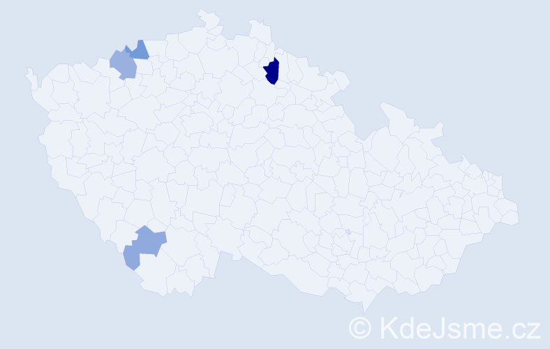 Příjmení: 'Nesper', počet výskytů 9 v celé ČR