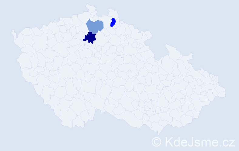 Příjmení: 'Liberácká', počet výskytů 5 v celé ČR
