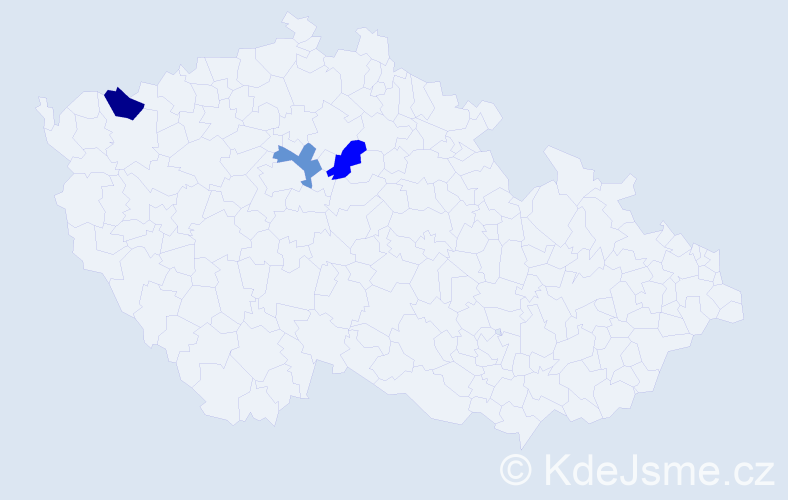 Příjmení: 'Kotran', počet výskytů 3 v celé ČR