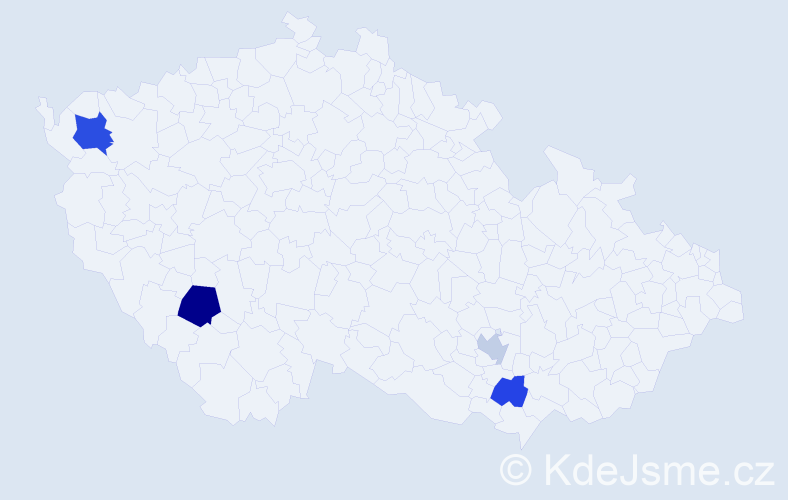 Příjmení: 'Durišová', počet výskytů 6 v celé ČR