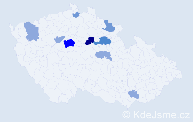 Příjmení: 'Seňko', počet výskytů 22 v celé ČR