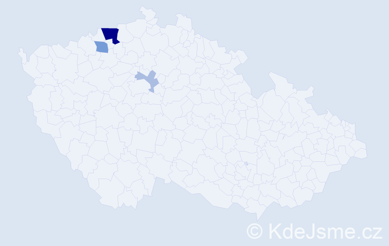Příjmení: 'Kubajko', počet výskytů 11 v celé ČR