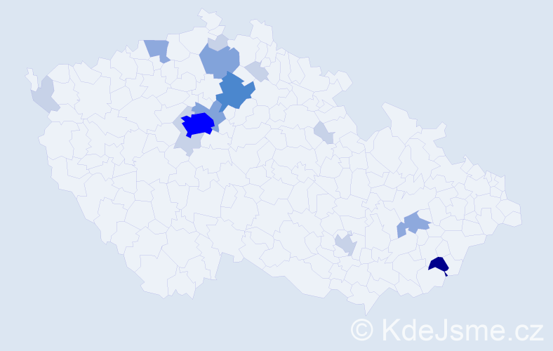 Příjmení: 'Goldbach', počet výskytů 43 v celé ČR
