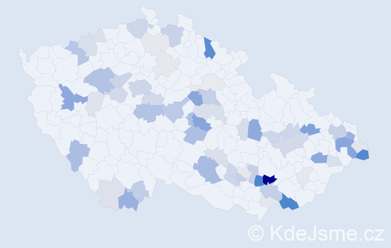 Příjmení: 'Sekerka', počet výskytů 200 v celé ČR