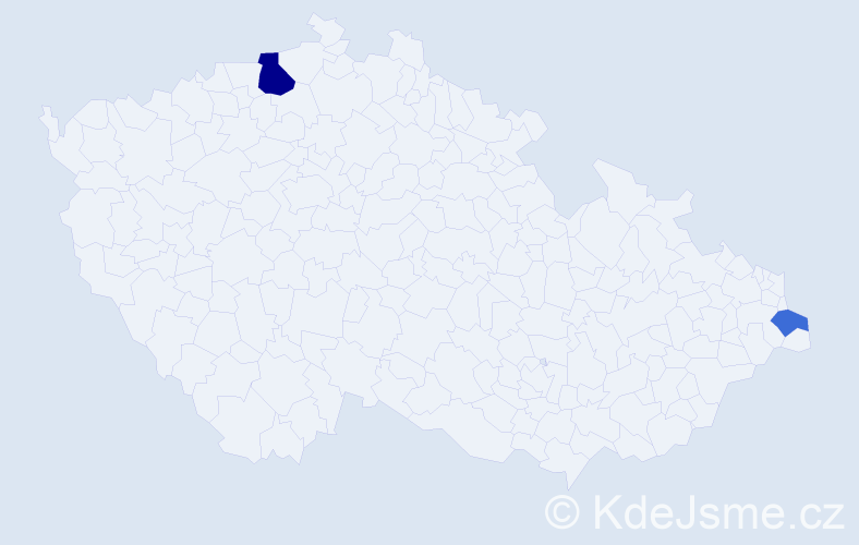 Příjmení: 'Nožárová', počet výskytů 4 v celé ČR