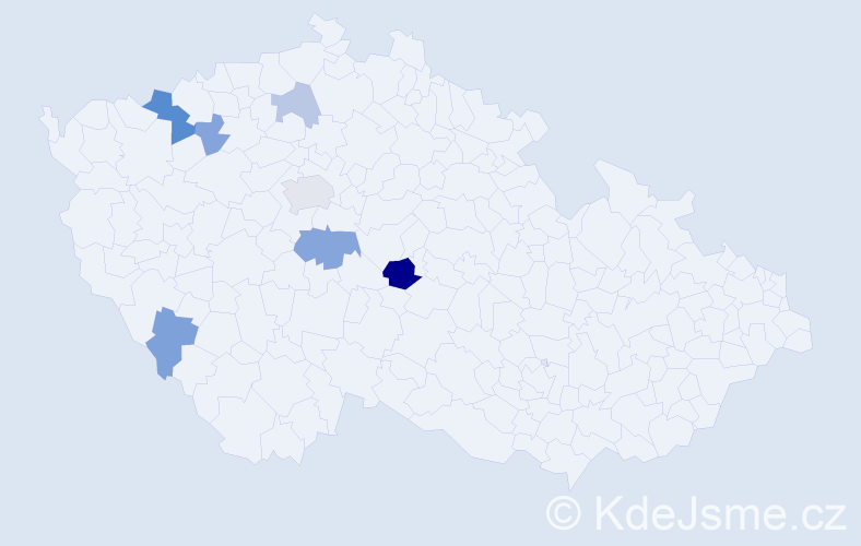 Příjmení: 'Kritznerová', počet výskytů 14 v celé ČR