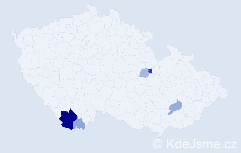 Příjmení: 'Španillerová', počet výskytů 18 v celé ČR