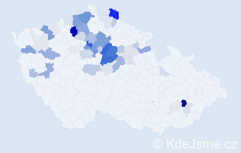 Příjmení: 'Zalabáková', počet výskytů 220 v celé ČR