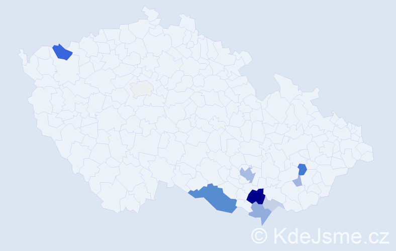 Příjmení: 'Lobpreis', počet výskytů 28 v celé ČR