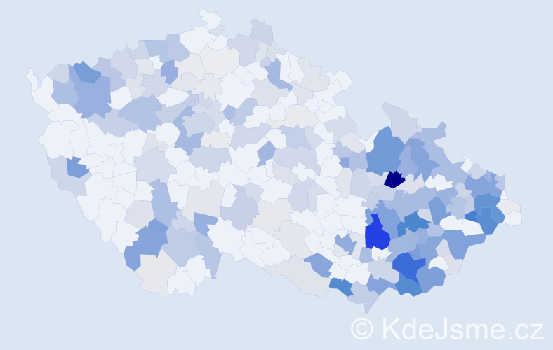 Příjmení: 'Vojtek', počet výskytů 927 v celé ČR