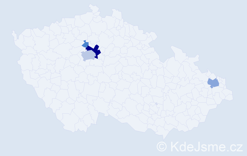 Příjmení: 'Kostych', počet výskytů 14 v celé ČR