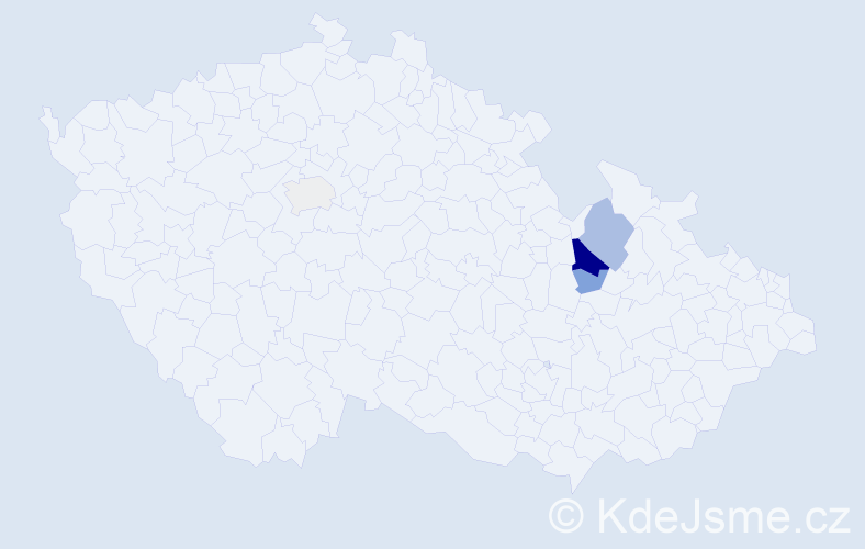 Příjmení: 'Enter', počet výskytů 11 v celé ČR