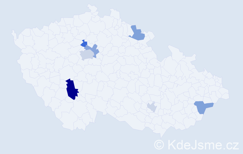 Příjmení: 'Rinthová', počet výskytů 11 v celé ČR