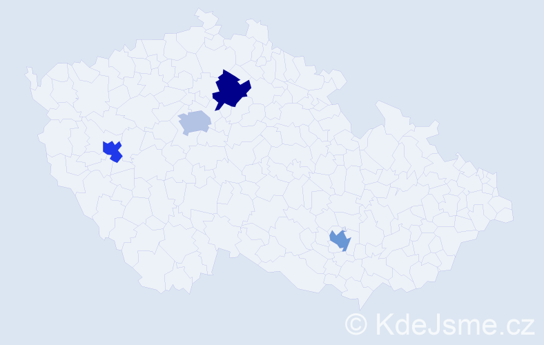 Příjmení: 'Roger', počet výskytů 4 v celé ČR