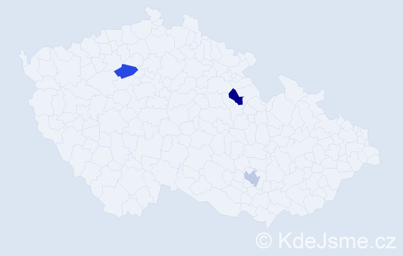 Příjmení: 'Proctorová', počet výskytů 3 v celé ČR