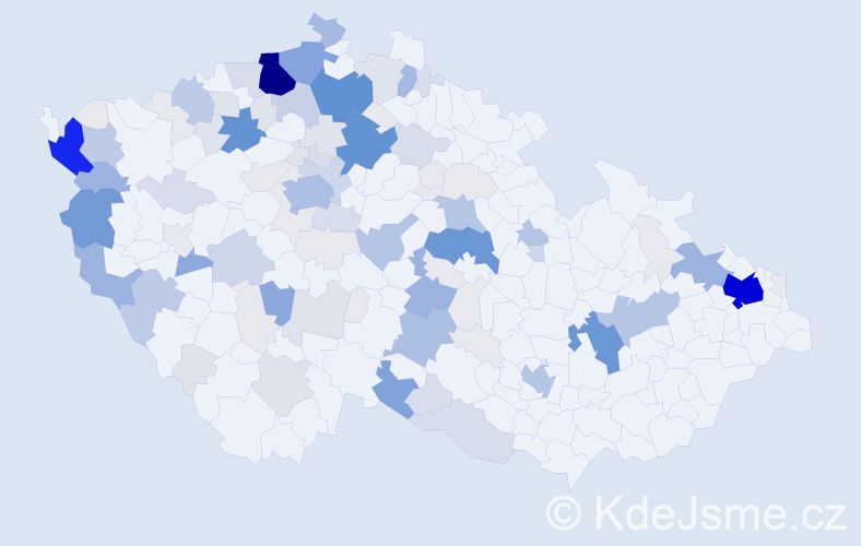 Příjmení: 'Kaleja', počet výskytů 537 v celé ČR