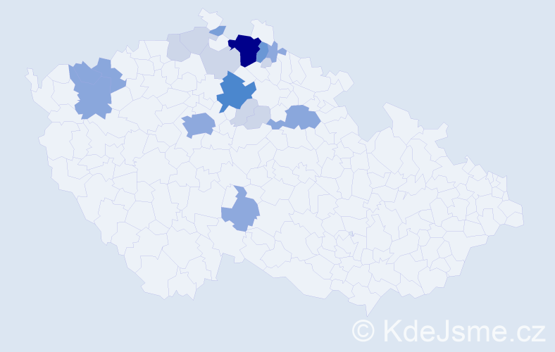 Příjmení: 'Bitmanová', počet výskytů 54 v celé ČR