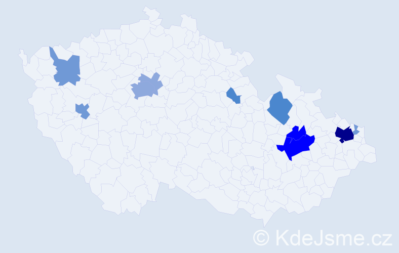 Příjmení: 'Klimesch', počet výskytů 28 v celé ČR