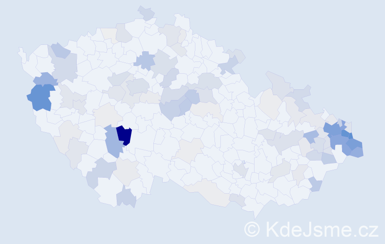 Příjmení: 'Bolek', počet výskytů 424 v celé ČR