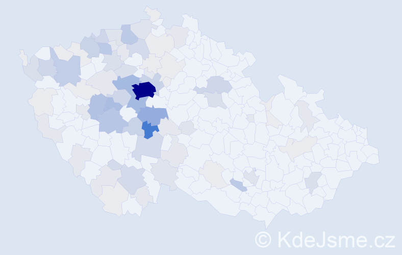 Příjmení: 'Budil', počet výskytů 384 v celé ČR