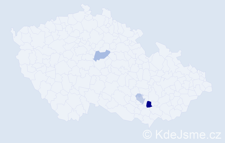 Příjmení: 'Gruml', počet výskytů 22 v celé ČR