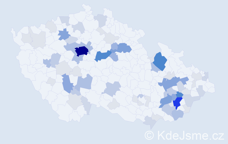 Příjmení: 'Sadilová', počet výskytů 239 v celé ČR